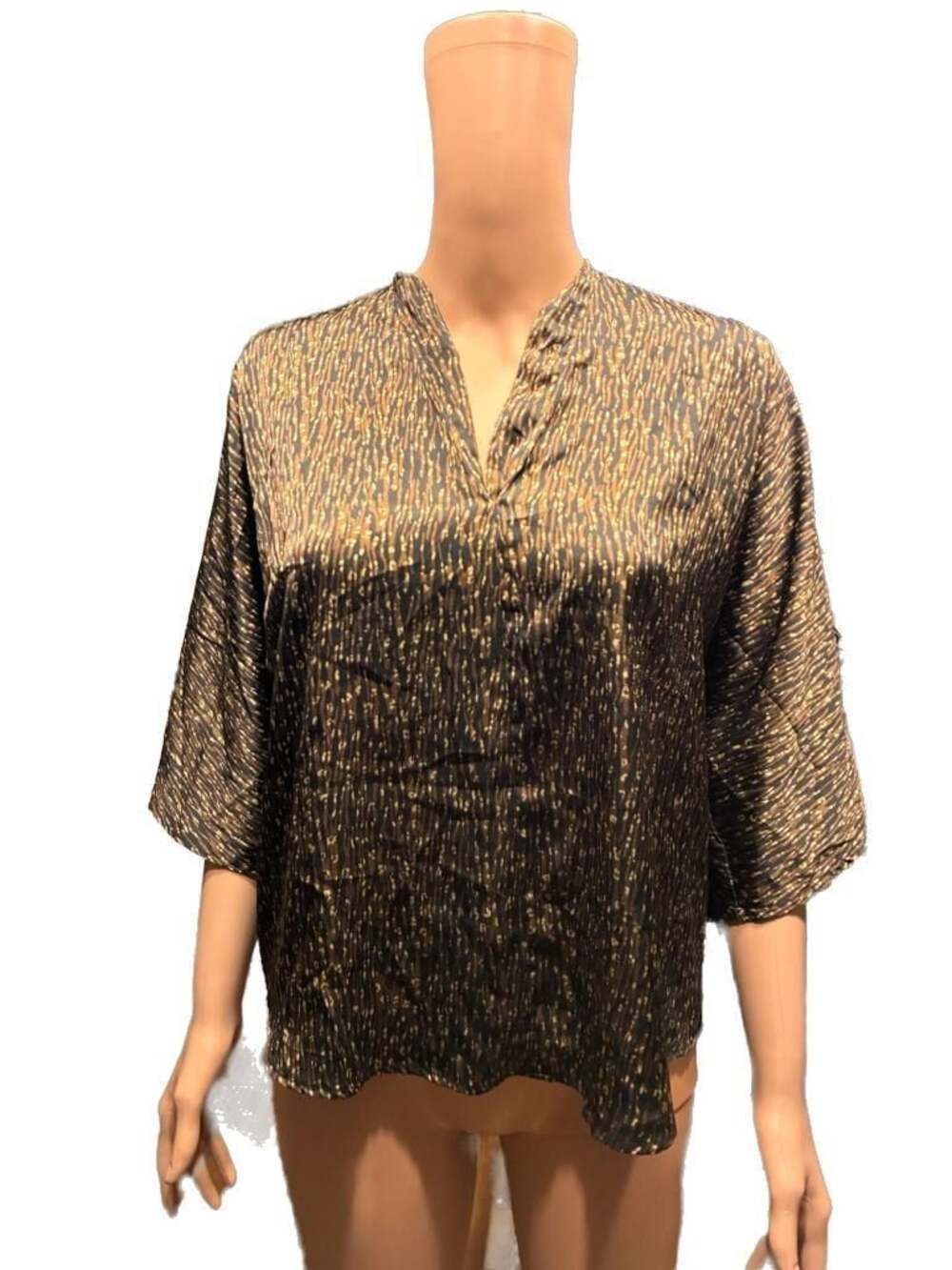 Banana Republic Metallic Stripe Dolman Sleeve Blouse